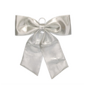 60cm Silver Metallic Fabric Bow