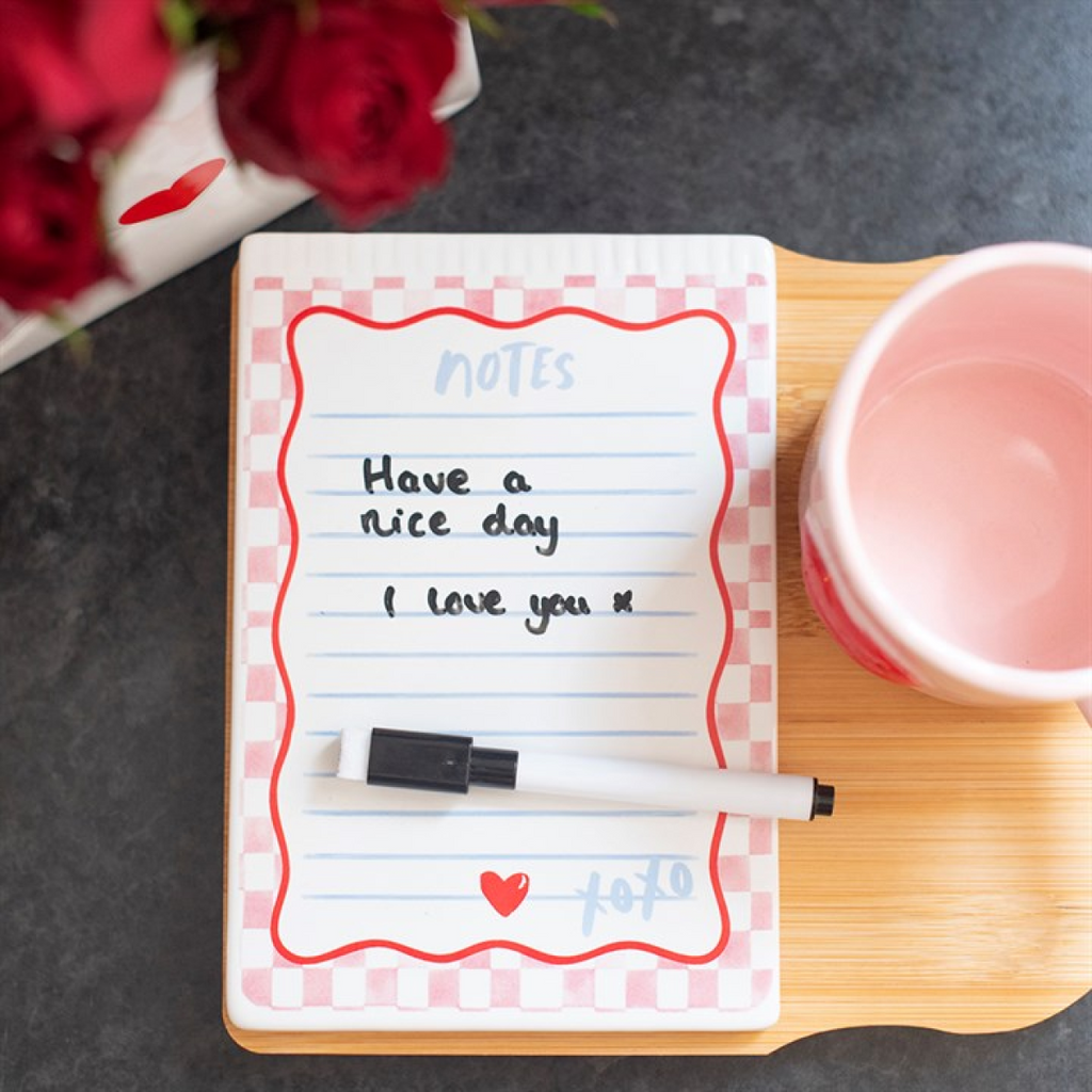 Reusable Ceramic Note Pad and Dry Erase Pen