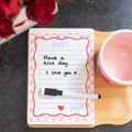 Reusable Ceramic Note Pad and Dry Erase Pen