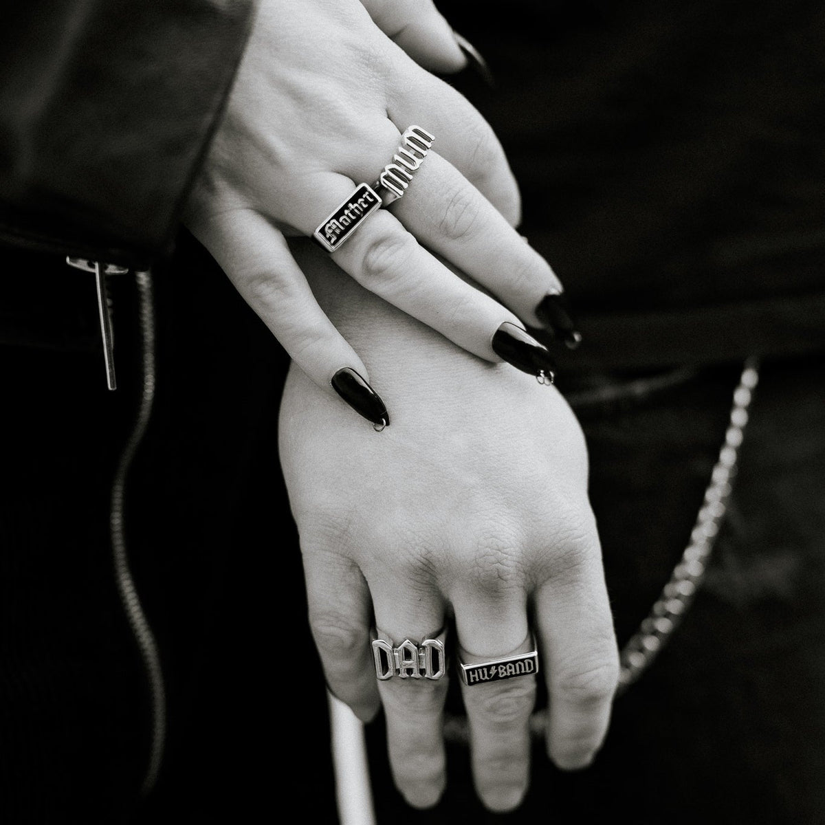 Mother Enamel Signet Ring