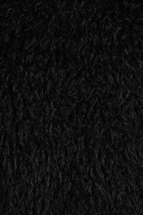 Banned Zafira Black Faux Fur Cropped Jacket