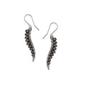 Spine Earrings Pewter Gothic Anatomical Jewellery